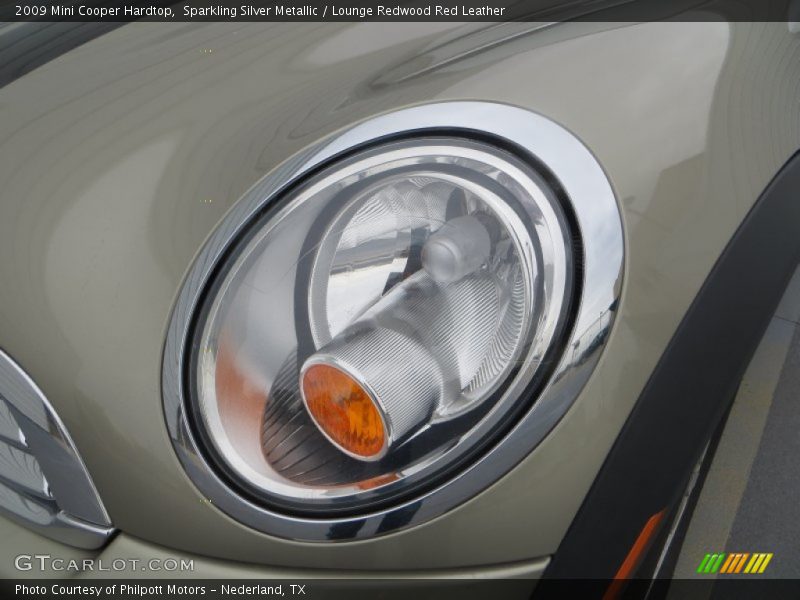 Sparkling Silver Metallic / Lounge Redwood Red Leather 2009 Mini Cooper Hardtop
