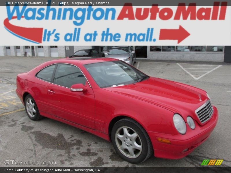Magma Red / Charcoal 2001 Mercedes-Benz CLK 320 Coupe