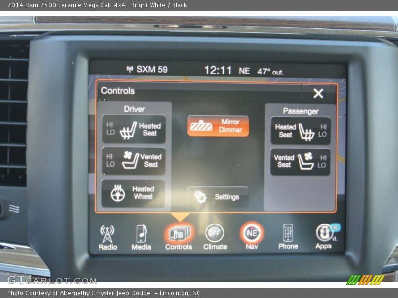 Bright White / Black 2014 Ram 2500 Laramie Mega Cab 4x4