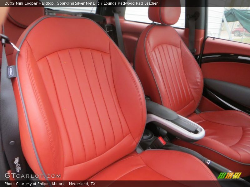 Sparkling Silver Metallic / Lounge Redwood Red Leather 2009 Mini Cooper Hardtop