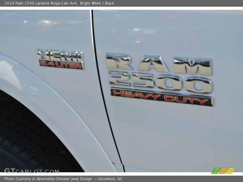 Bright White / Black 2014 Ram 2500 Laramie Mega Cab 4x4