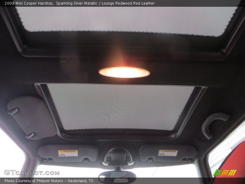 Sparkling Silver Metallic / Lounge Redwood Red Leather 2009 Mini Cooper Hardtop