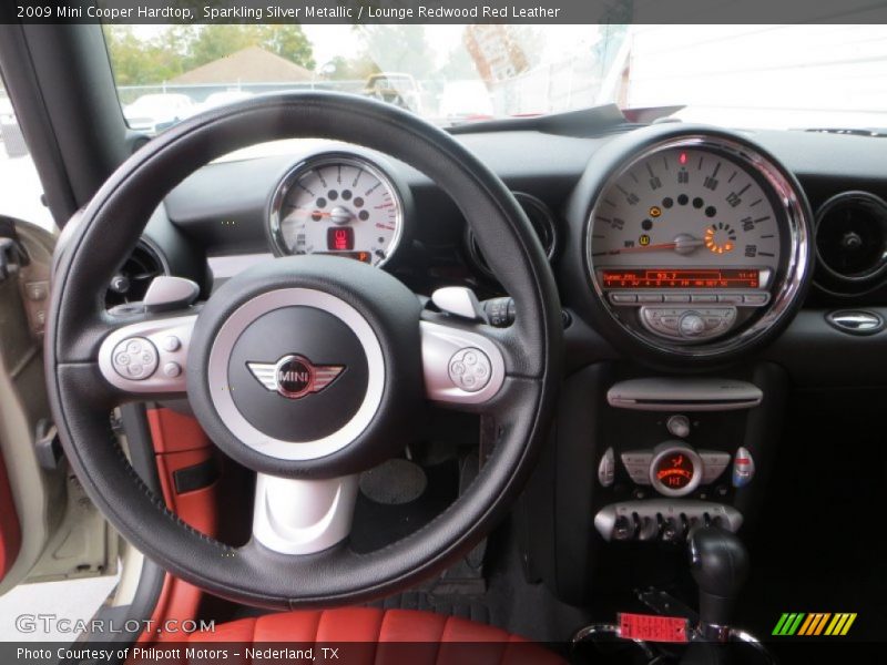 Sparkling Silver Metallic / Lounge Redwood Red Leather 2009 Mini Cooper Hardtop