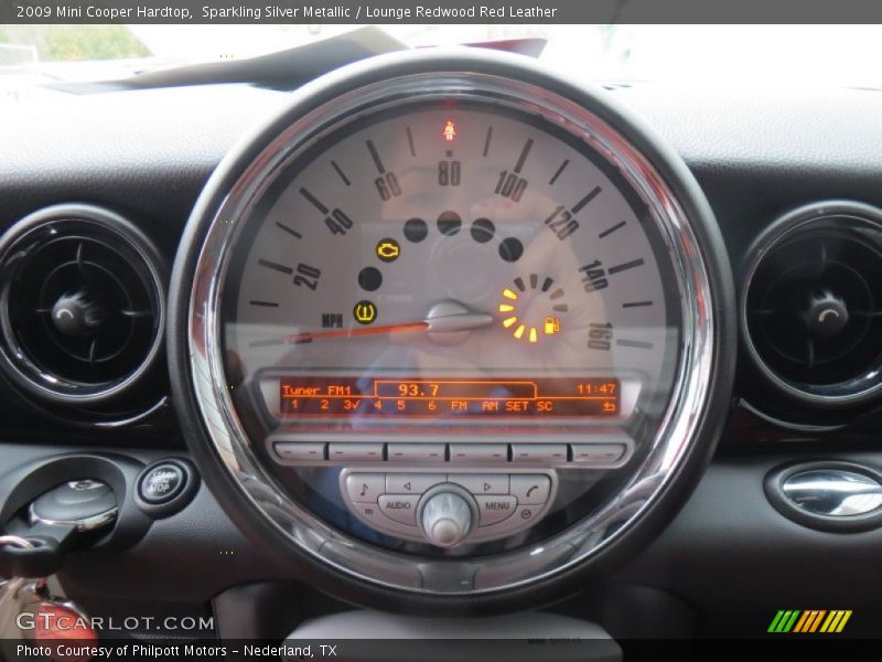 Sparkling Silver Metallic / Lounge Redwood Red Leather 2009 Mini Cooper Hardtop