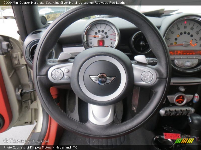 Sparkling Silver Metallic / Lounge Redwood Red Leather 2009 Mini Cooper Hardtop