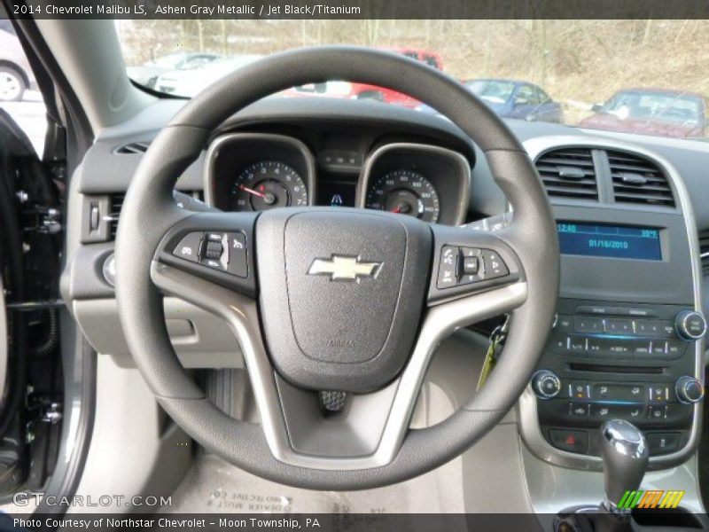 Ashen Gray Metallic / Jet Black/Titanium 2014 Chevrolet Malibu LS