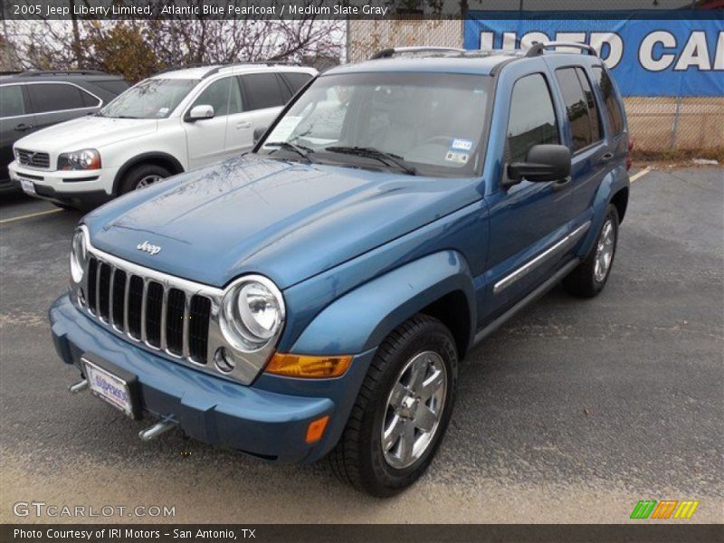 Atlantic Blue Pearlcoat / Medium Slate Gray 2005 Jeep Liberty Limited