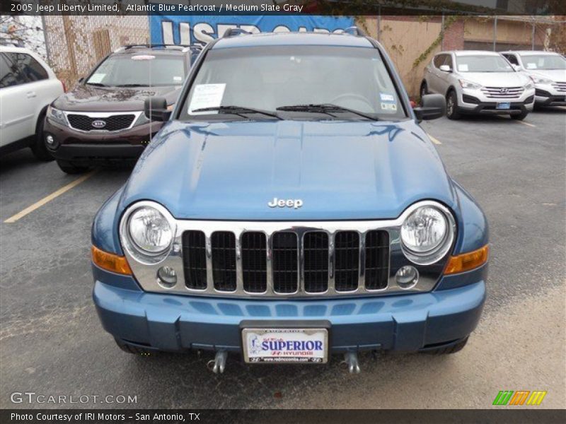 Atlantic Blue Pearlcoat / Medium Slate Gray 2005 Jeep Liberty Limited