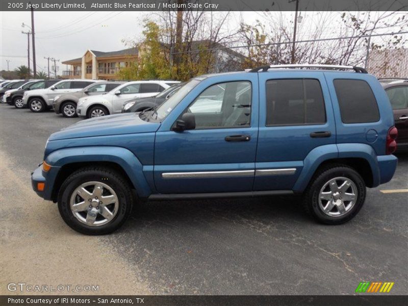 Atlantic Blue Pearlcoat / Medium Slate Gray 2005 Jeep Liberty Limited