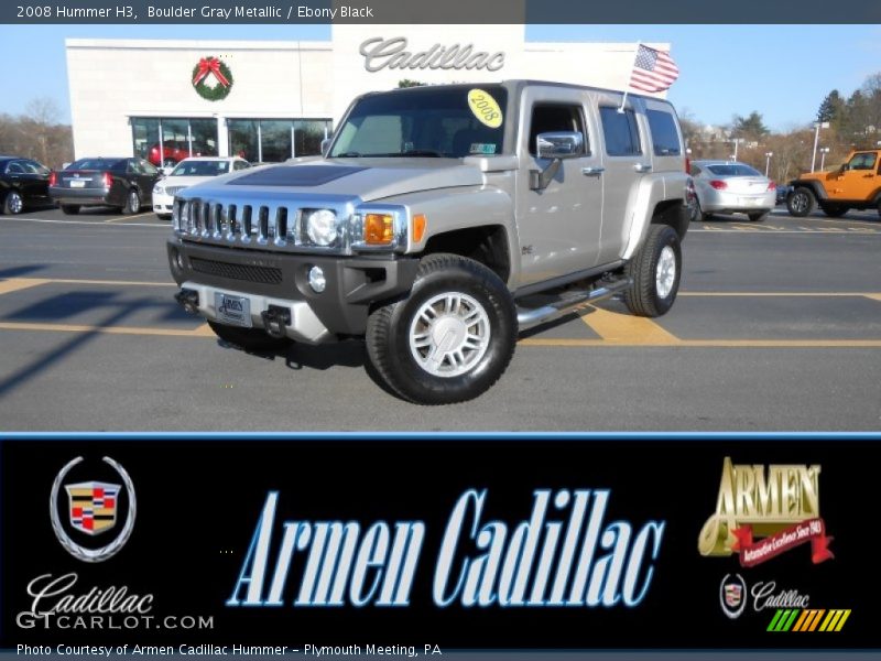 Boulder Gray Metallic / Ebony Black 2008 Hummer H3