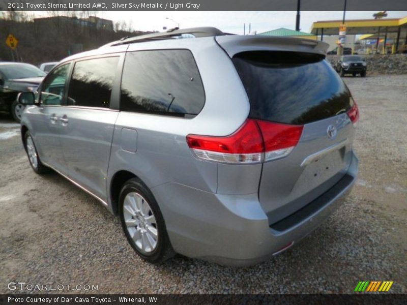 Silver Sky Metallic / Light Gray 2011 Toyota Sienna Limited AWD