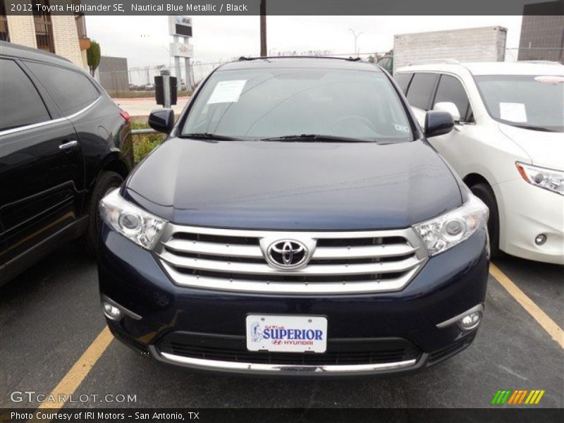 Nautical Blue Metallic / Black 2012 Toyota Highlander SE