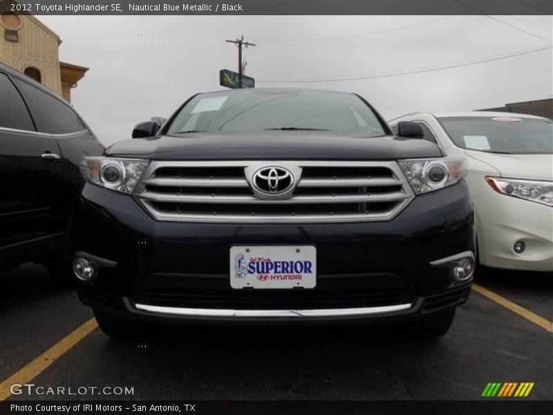 Nautical Blue Metallic / Black 2012 Toyota Highlander SE