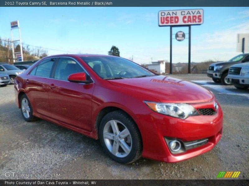 Barcelona Red Metallic / Black/Ash 2012 Toyota Camry SE