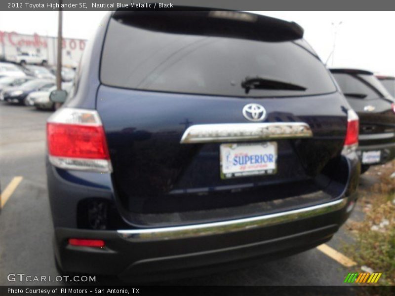Nautical Blue Metallic / Black 2012 Toyota Highlander SE