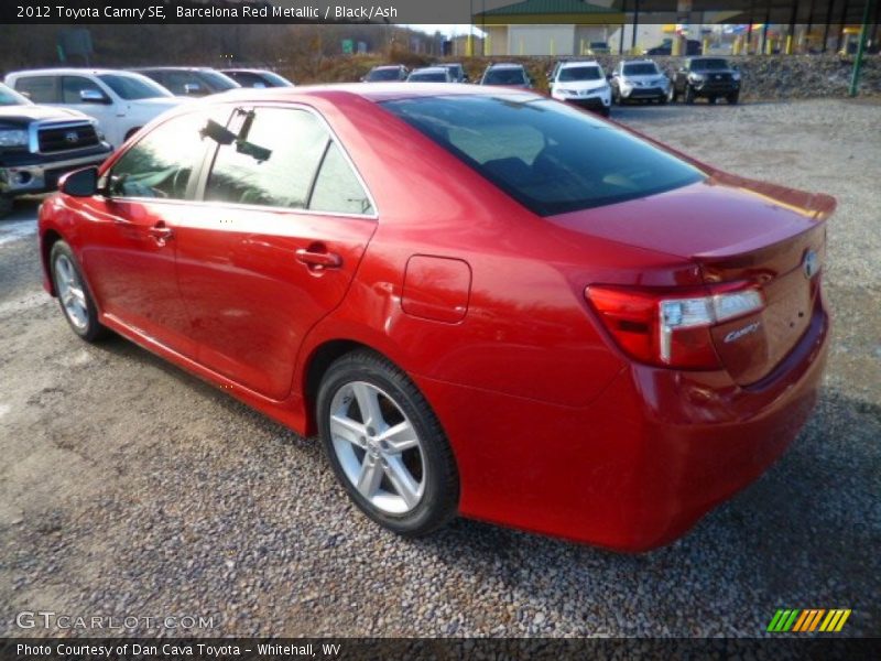 Barcelona Red Metallic / Black/Ash 2012 Toyota Camry SE
