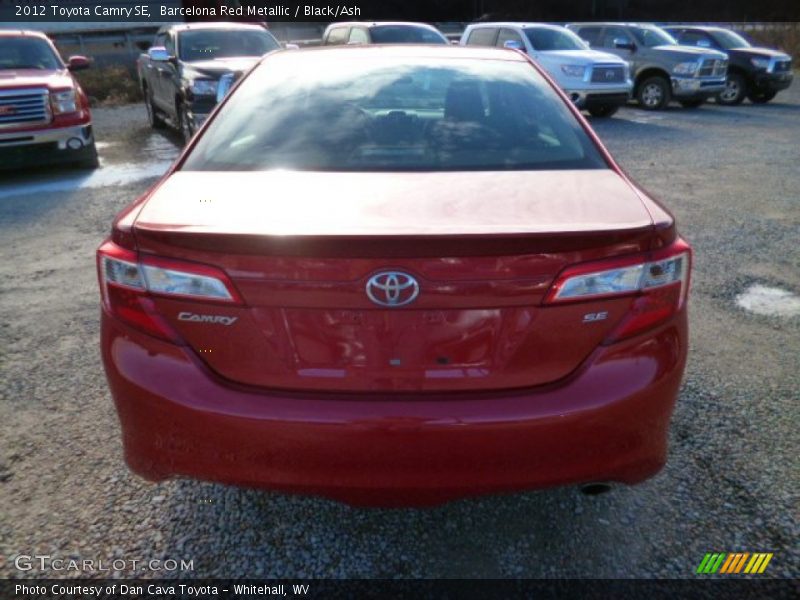 Barcelona Red Metallic / Black/Ash 2012 Toyota Camry SE