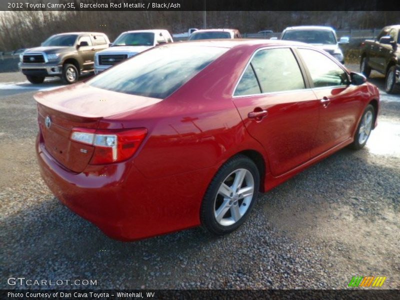 Barcelona Red Metallic / Black/Ash 2012 Toyota Camry SE