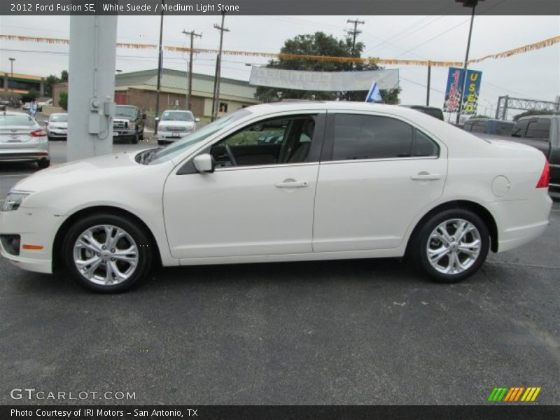 White Suede / Medium Light Stone 2012 Ford Fusion SE