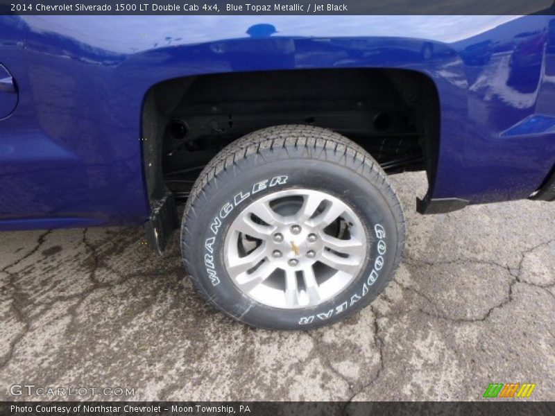 Blue Topaz Metallic / Jet Black 2014 Chevrolet Silverado 1500 LT Double Cab 4x4