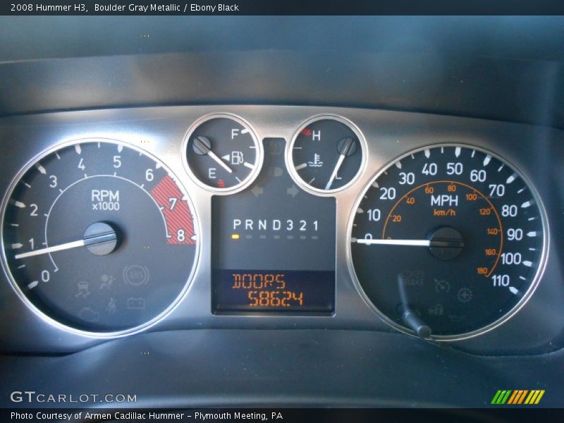 Boulder Gray Metallic / Ebony Black 2008 Hummer H3