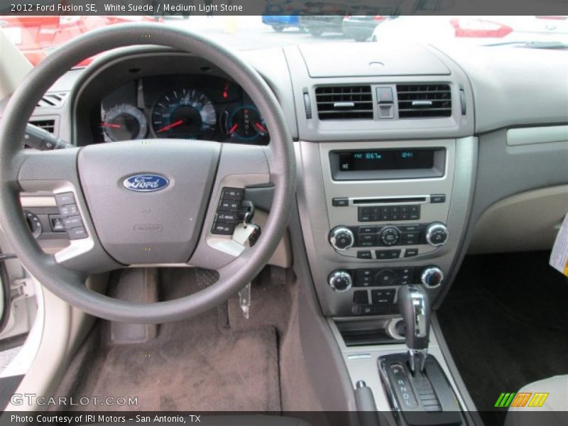 White Suede / Medium Light Stone 2012 Ford Fusion SE