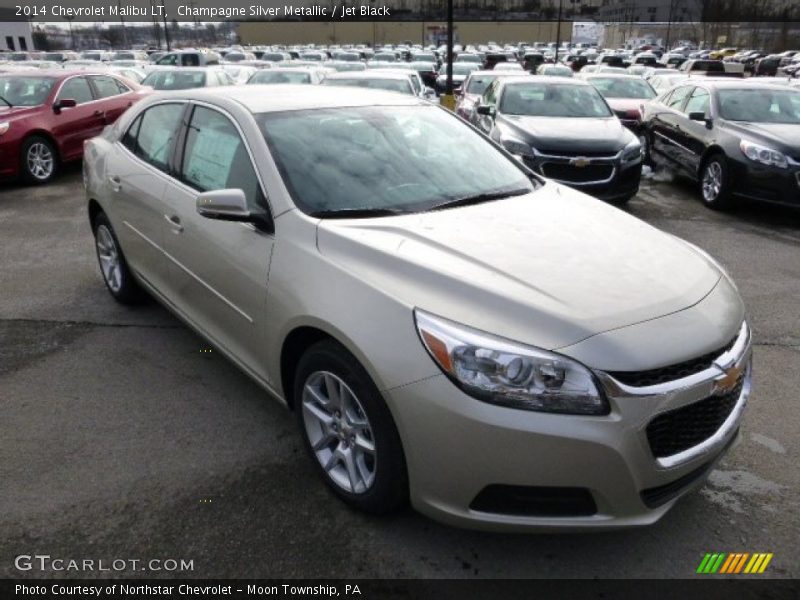Champagne Silver Metallic / Jet Black 2014 Chevrolet Malibu LT