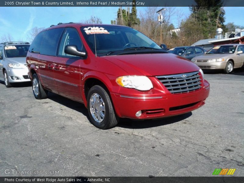 Inferno Red Pearl / Medium Slate Gray 2005 Chrysler Town & Country Limited