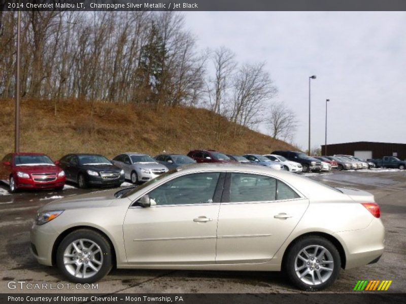 Champagne Silver Metallic / Jet Black 2014 Chevrolet Malibu LT