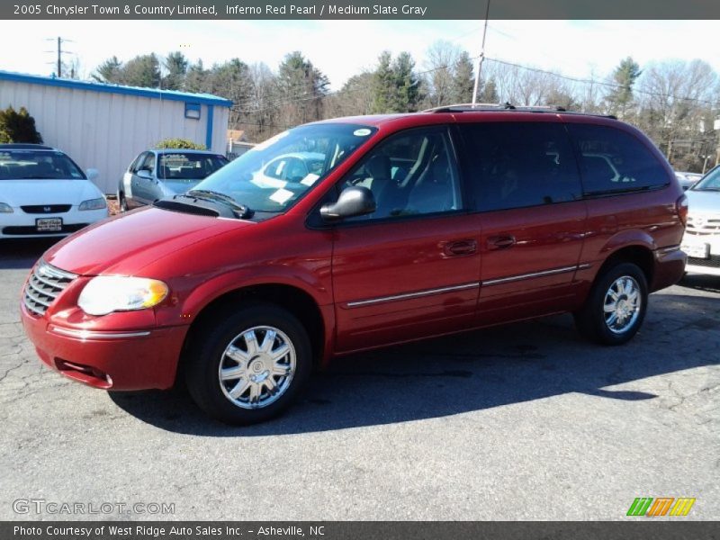 Inferno Red Pearl / Medium Slate Gray 2005 Chrysler Town & Country Limited