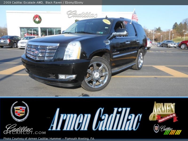 Black Raven / Ebony/Ebony 2009 Cadillac Escalade AWD