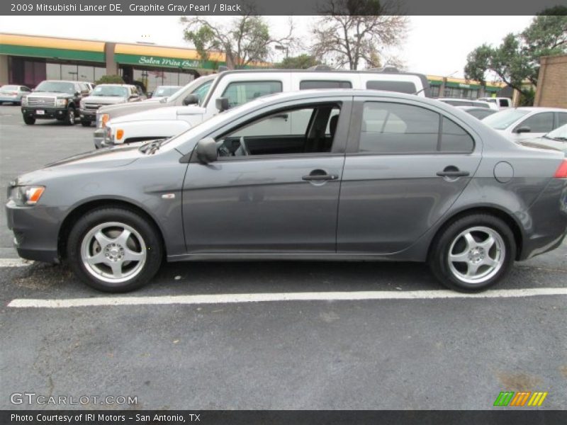 Graphite Gray Pearl / Black 2009 Mitsubishi Lancer DE