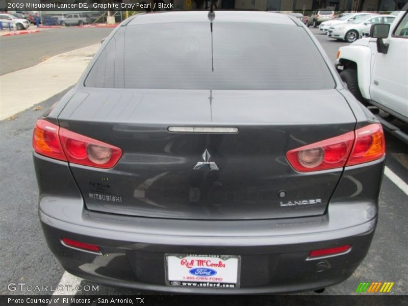 Graphite Gray Pearl / Black 2009 Mitsubishi Lancer DE