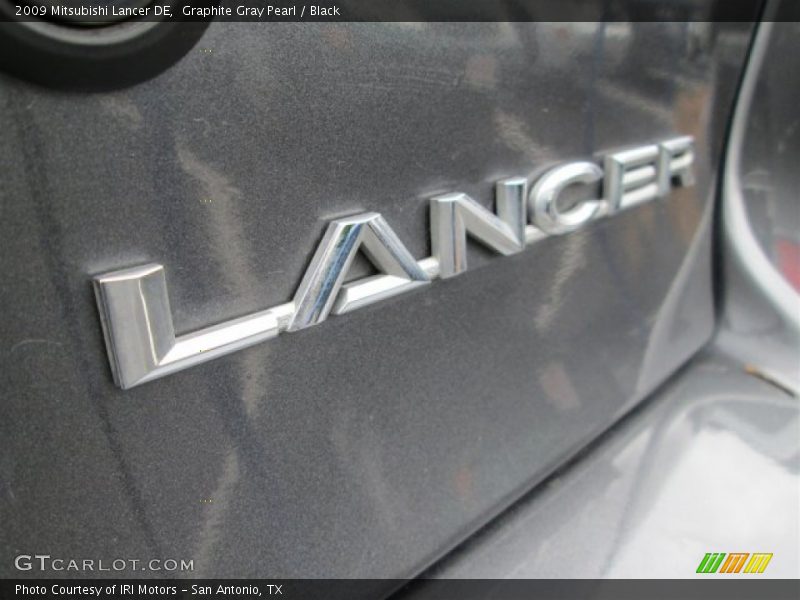 Graphite Gray Pearl / Black 2009 Mitsubishi Lancer DE