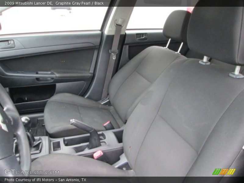 Graphite Gray Pearl / Black 2009 Mitsubishi Lancer DE