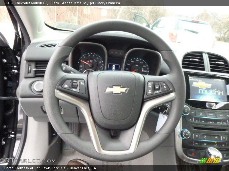 Black Granite Metallic / Jet Black/Titanium 2014 Chevrolet Malibu LT