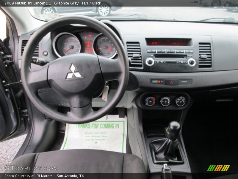 Graphite Gray Pearl / Black 2009 Mitsubishi Lancer DE