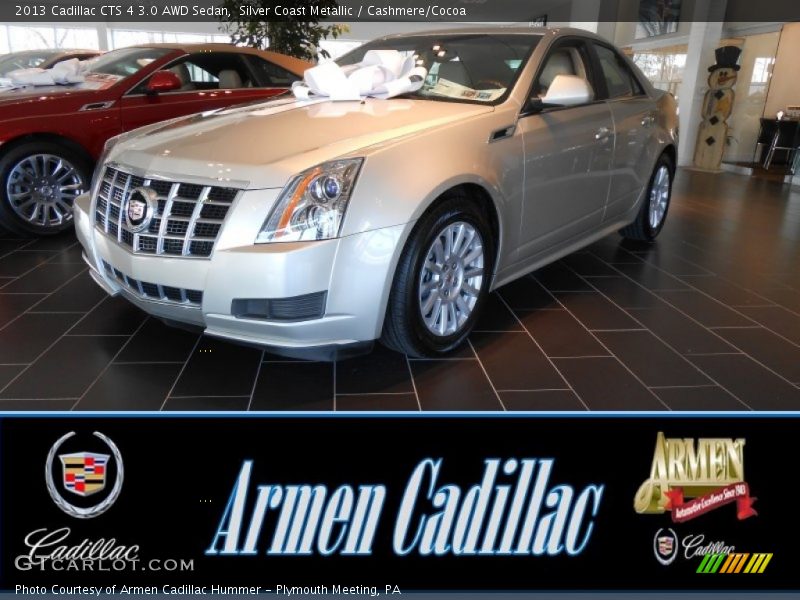 Silver Coast Metallic / Cashmere/Cocoa 2013 Cadillac CTS 4 3.0 AWD Sedan