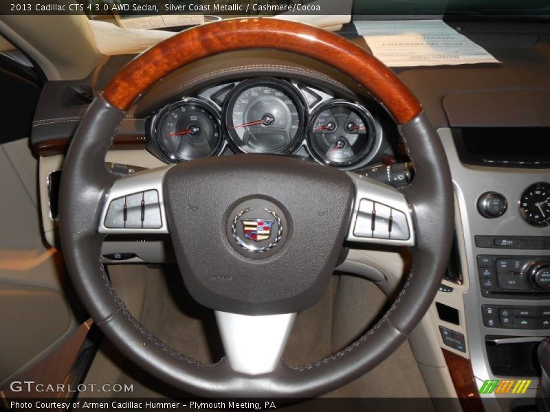 Silver Coast Metallic / Cashmere/Cocoa 2013 Cadillac CTS 4 3.0 AWD Sedan