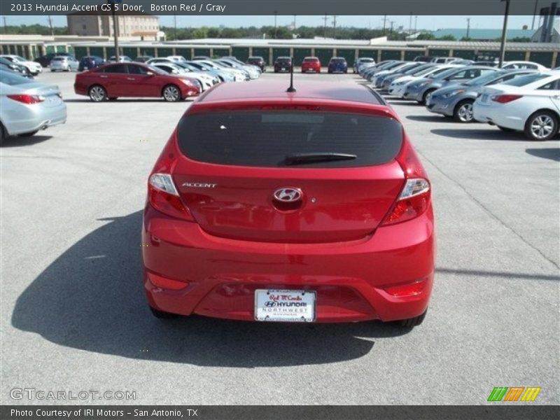 Boston Red / Gray 2013 Hyundai Accent GS 5 Door