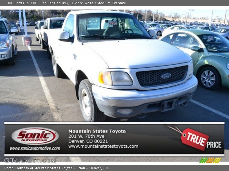 Oxford White / Medium Graphite 2000 Ford F150 XLT Regular Cab 4x4