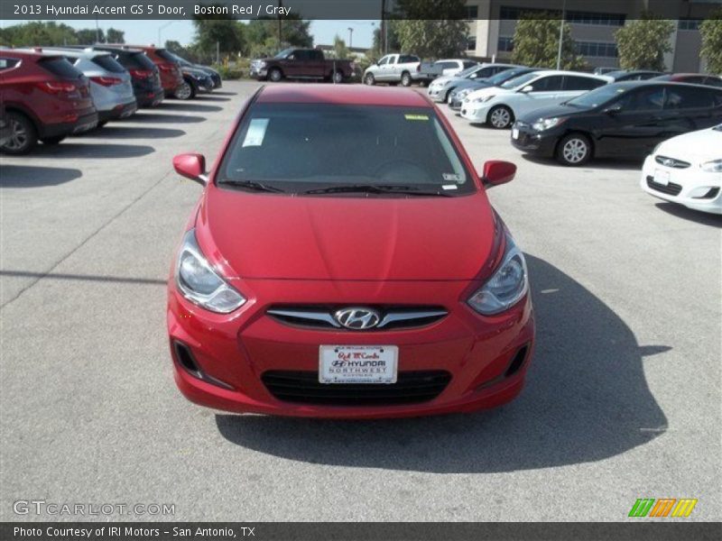 Boston Red / Gray 2013 Hyundai Accent GS 5 Door