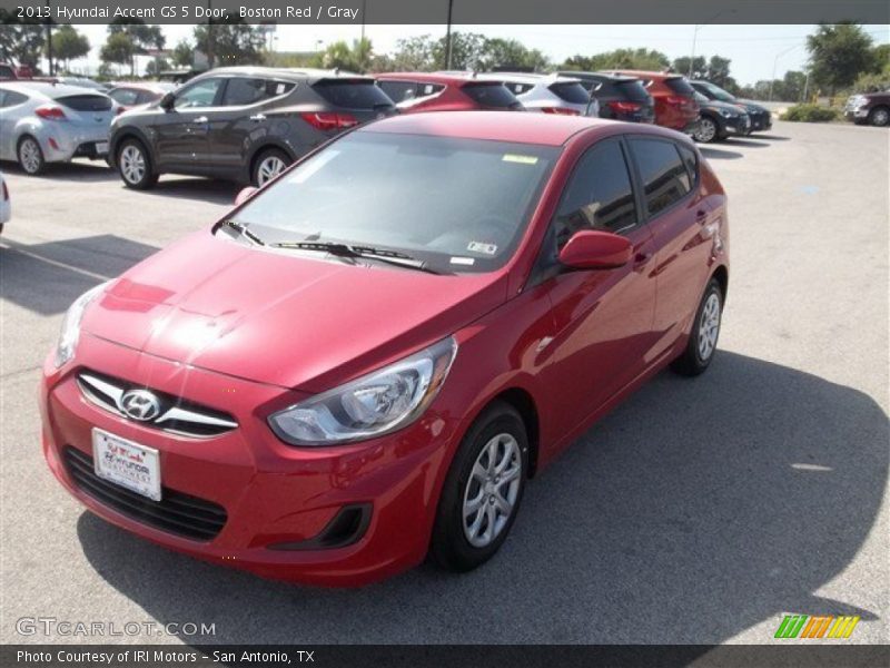 Boston Red / Gray 2013 Hyundai Accent GS 5 Door