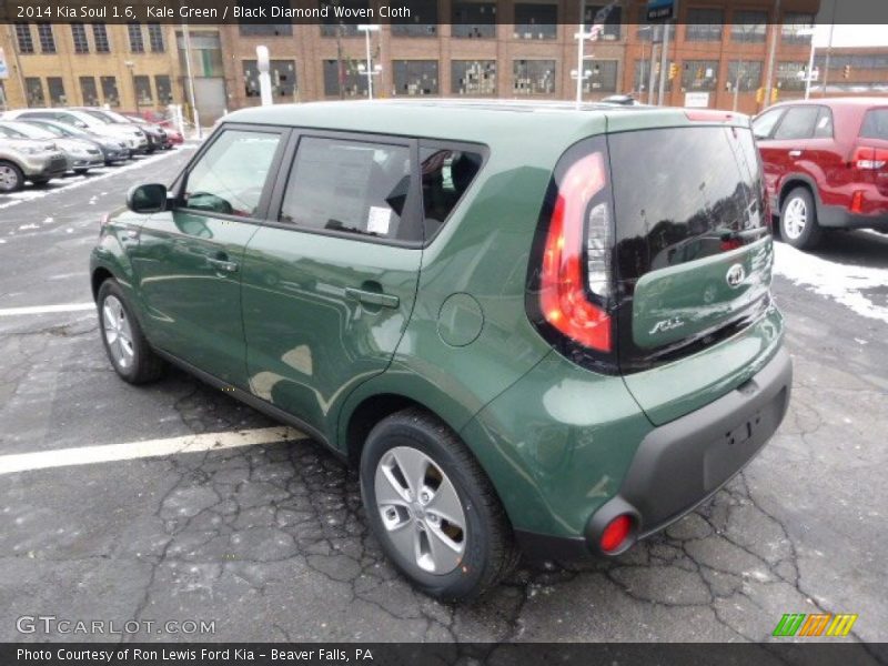 Kale Green / Black Diamond Woven Cloth 2014 Kia Soul 1.6