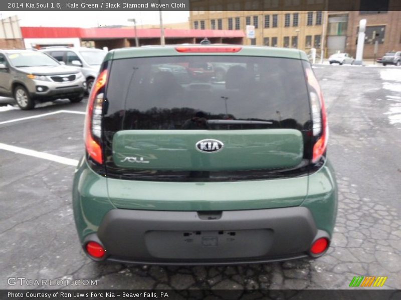 Kale Green / Black Diamond Woven Cloth 2014 Kia Soul 1.6