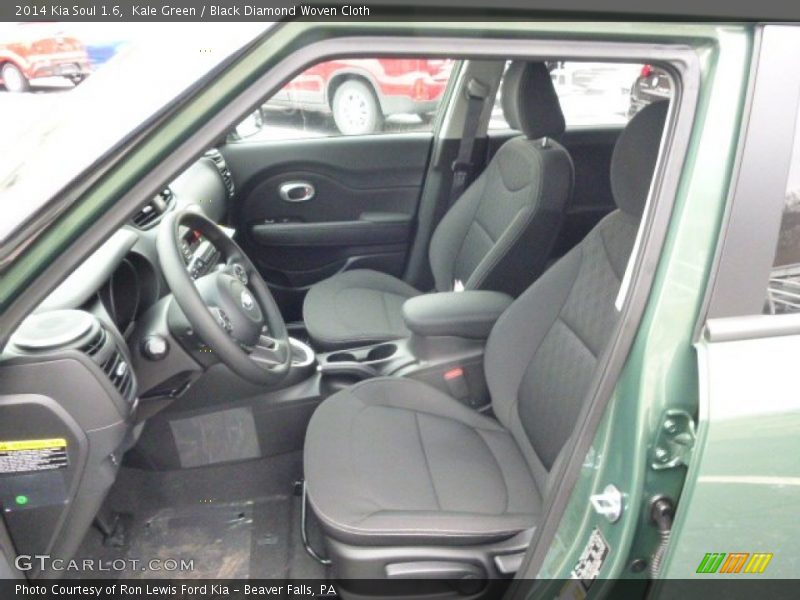 Kale Green / Black Diamond Woven Cloth 2014 Kia Soul 1.6