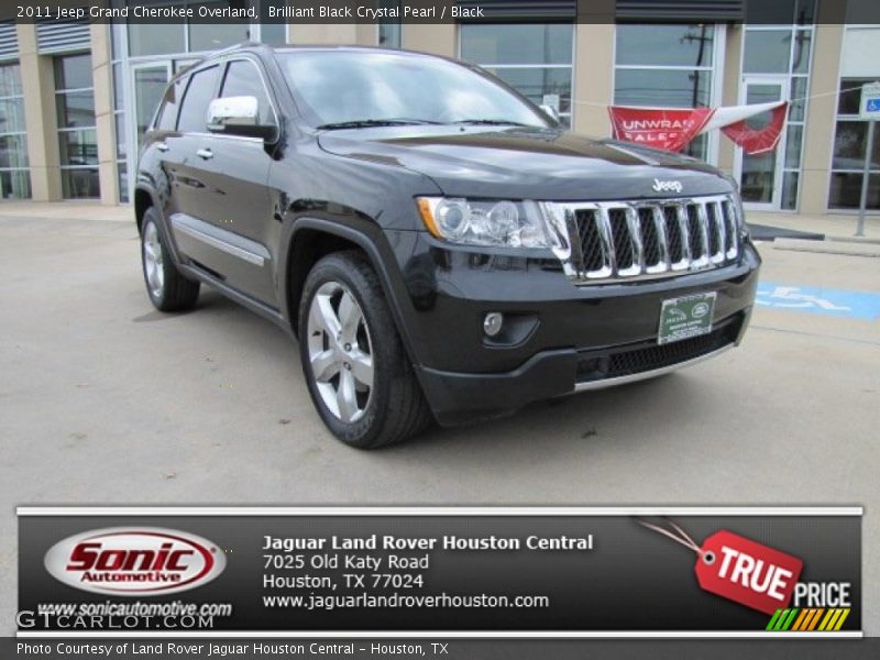 Brilliant Black Crystal Pearl / Black 2011 Jeep Grand Cherokee Overland