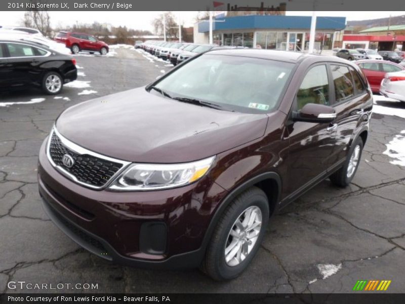 Dark Cherry / Beige 2014 Kia Sorento LX