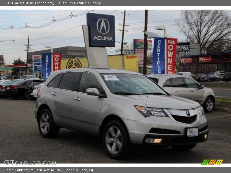 Palladium Metallic / Ebony 2011 Acura MDX Technology