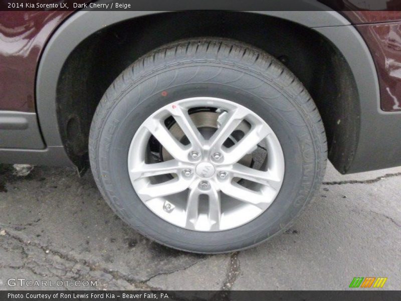 Dark Cherry / Beige 2014 Kia Sorento LX